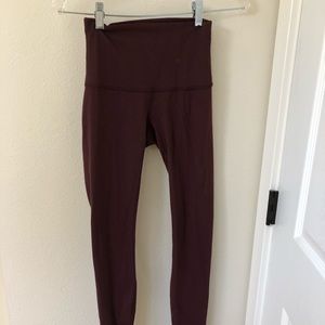 LULULEMON maroon full length leggings